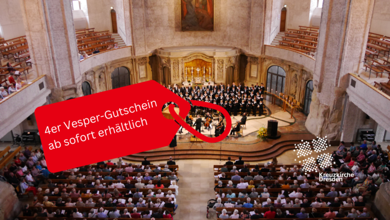 4er Vesper Gutschein der Kreuzkirche Dresden